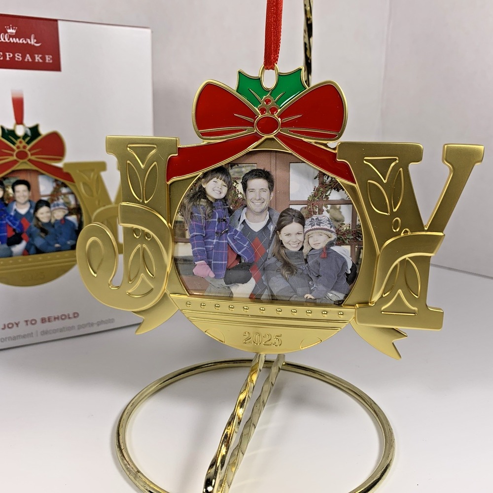 NEW Hallmark 2025 Keepsake A Joy to Behold Photo Frame‎ Metal Christmas Ornament - Picture 9 of 11